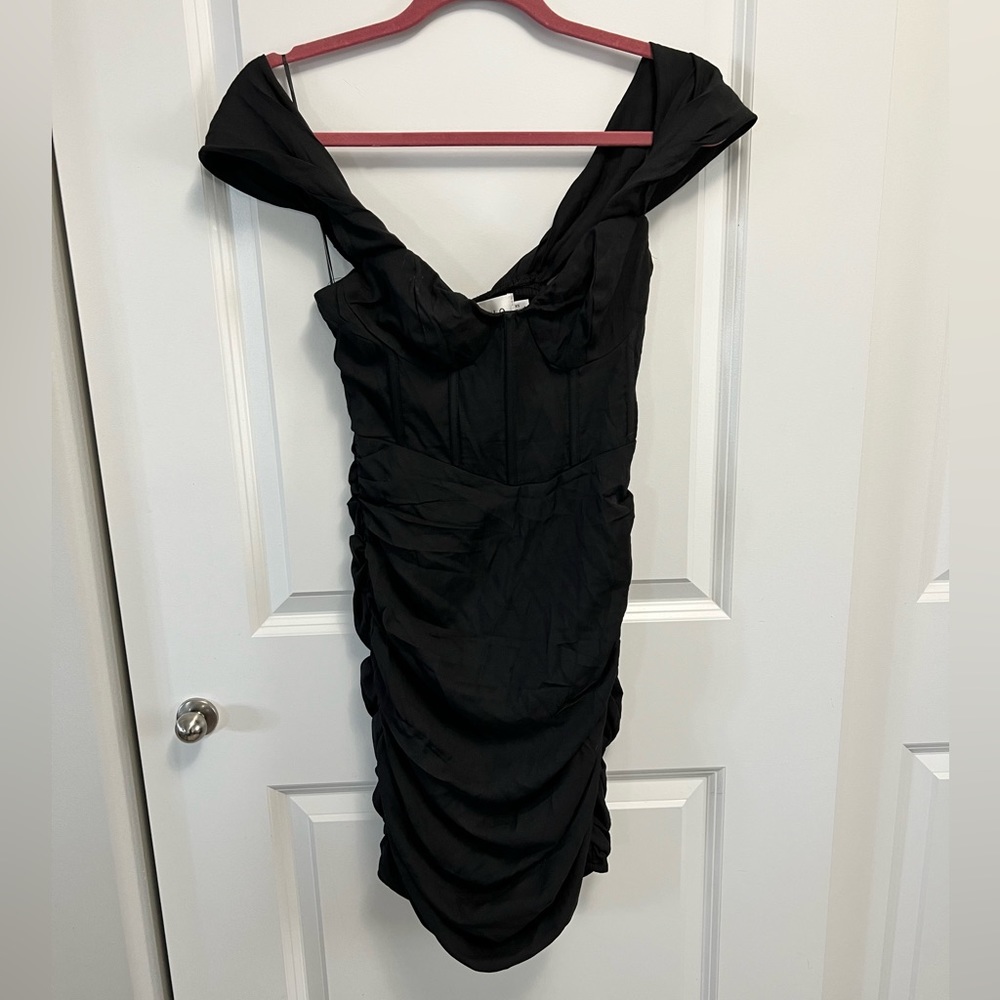 NWT Hello Molly Black Corset Off Shoulder Dress XS